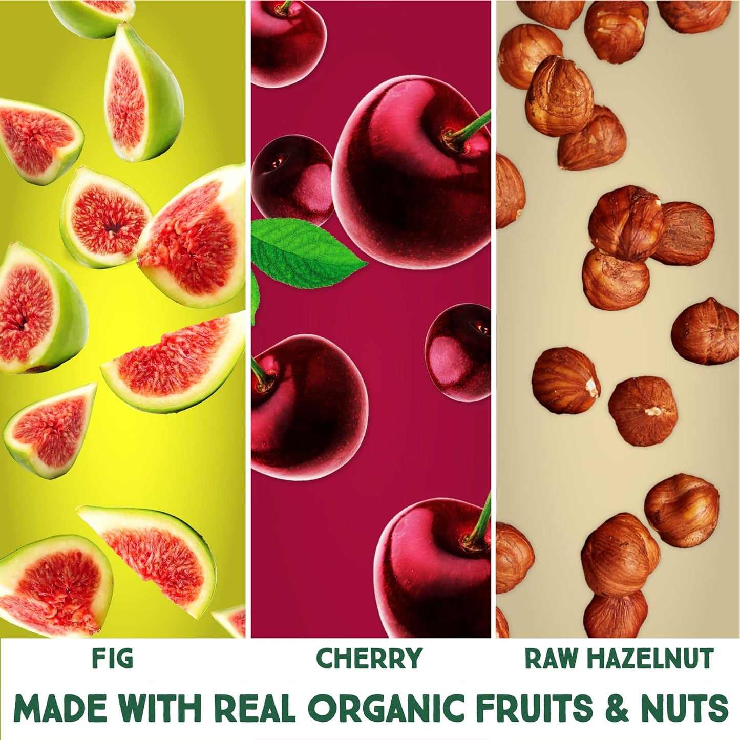 Happy Village Organic Fruit & Nut Bar, TART CHERRY Bar  (16 bars, 1.4 OZ each)