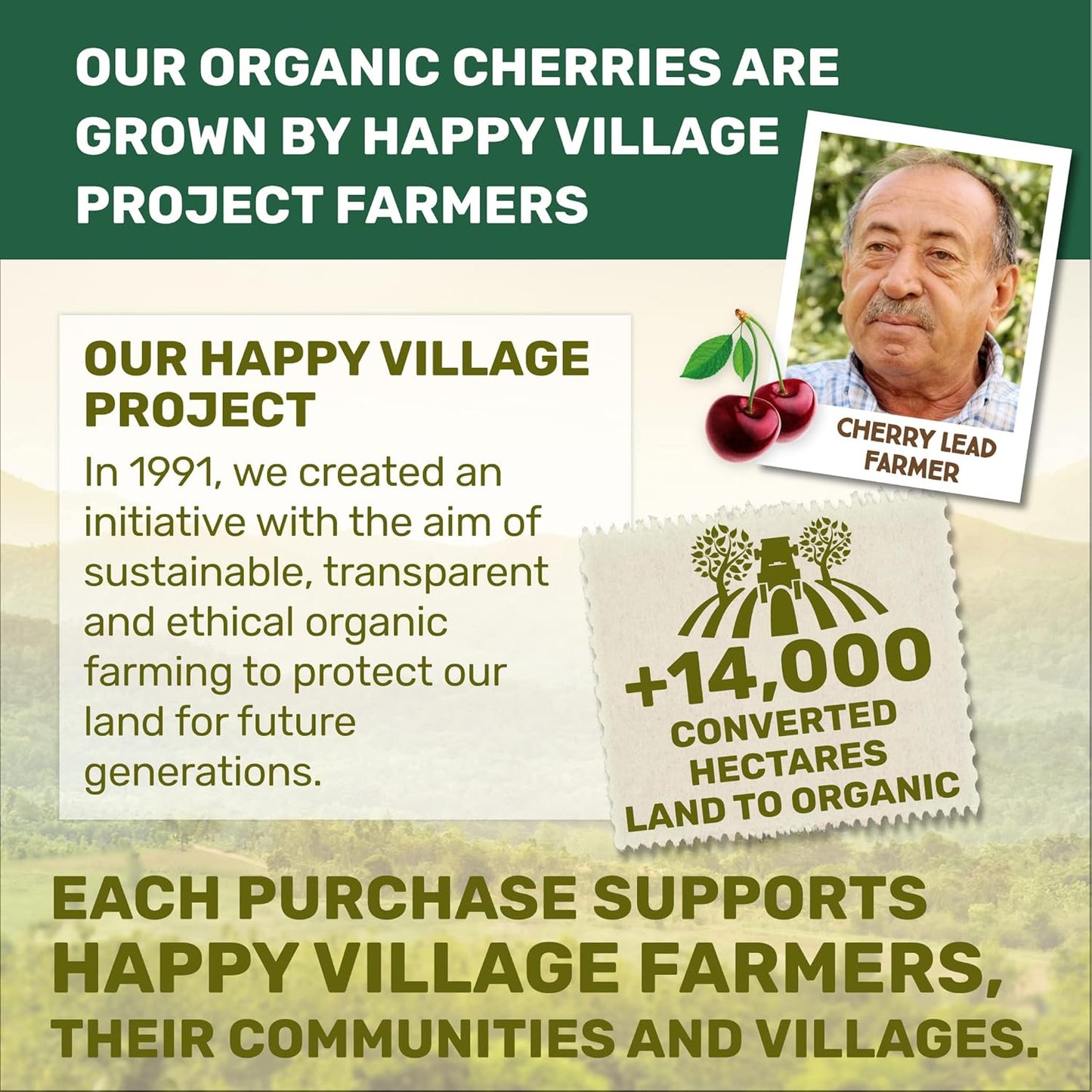 Happy Village Organic Whole Dried Tart Cherries 10 OZ