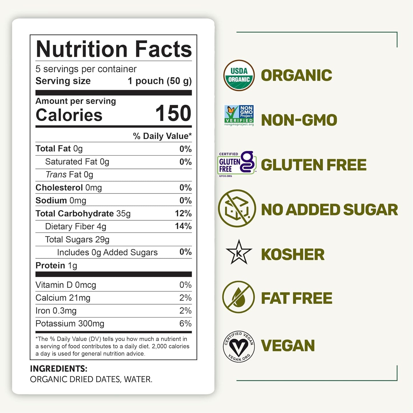 Happy Village Organic Soft Dried Pitted Dates On the Go  3 Bags