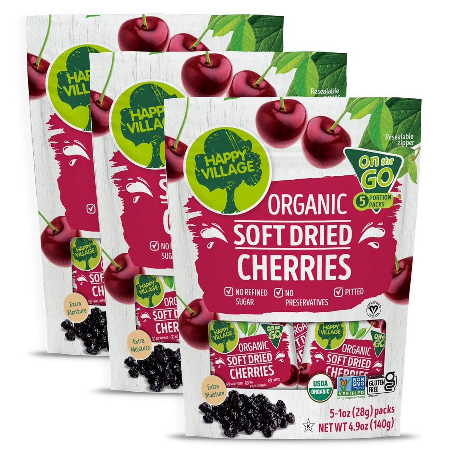 Premium Organic Dried Cherries for a Healthy Snack: Our soft dried cherries are USDA organic, non-GMO, and unsulfured. They’re gluten-free, kosher, raw, and vegan certified, offering a nutritious and satisfying snack for all diets.