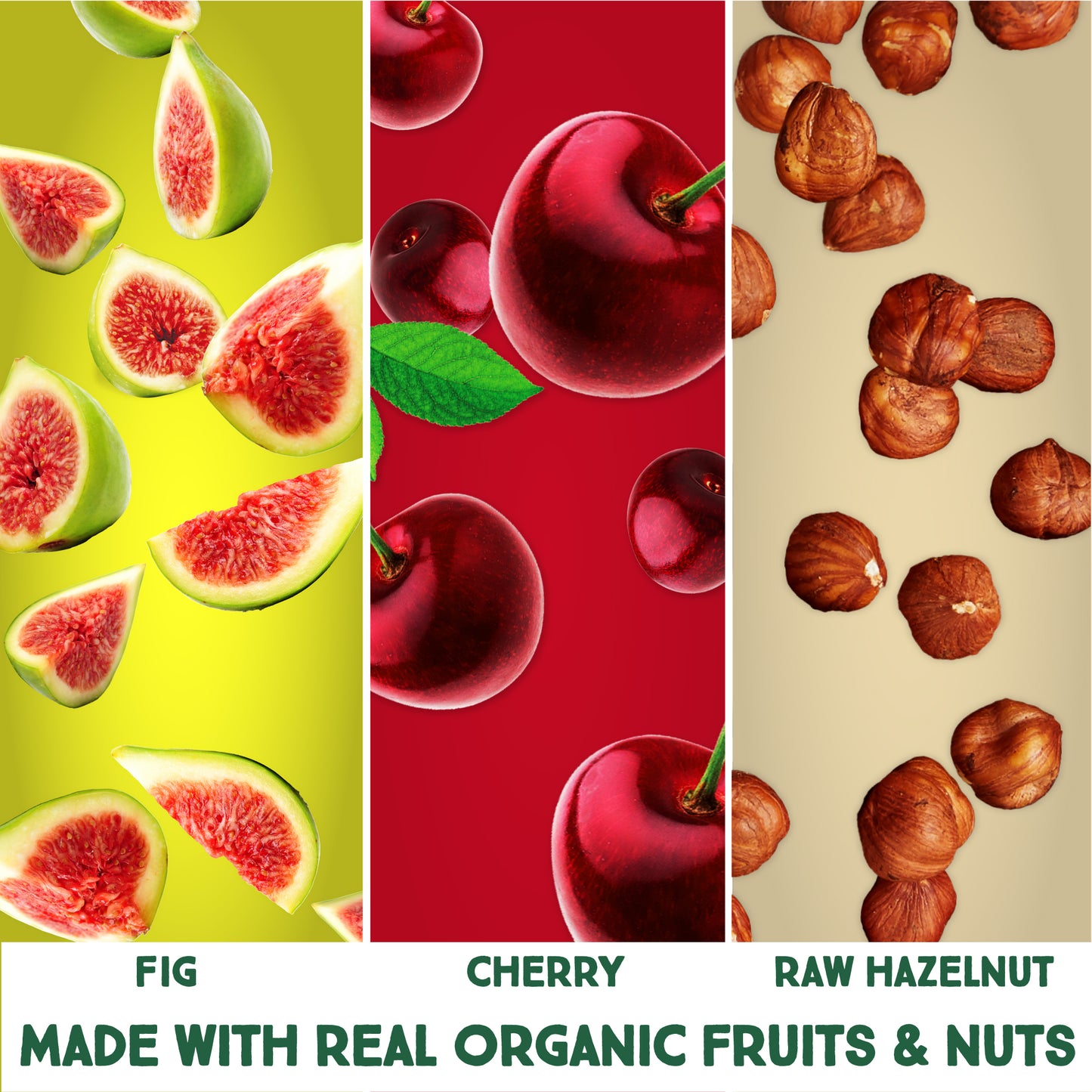 Happy Village Organic Fruit & Nut Bar, SWEET CHERRY (16 bars, 1.4 OZ each)