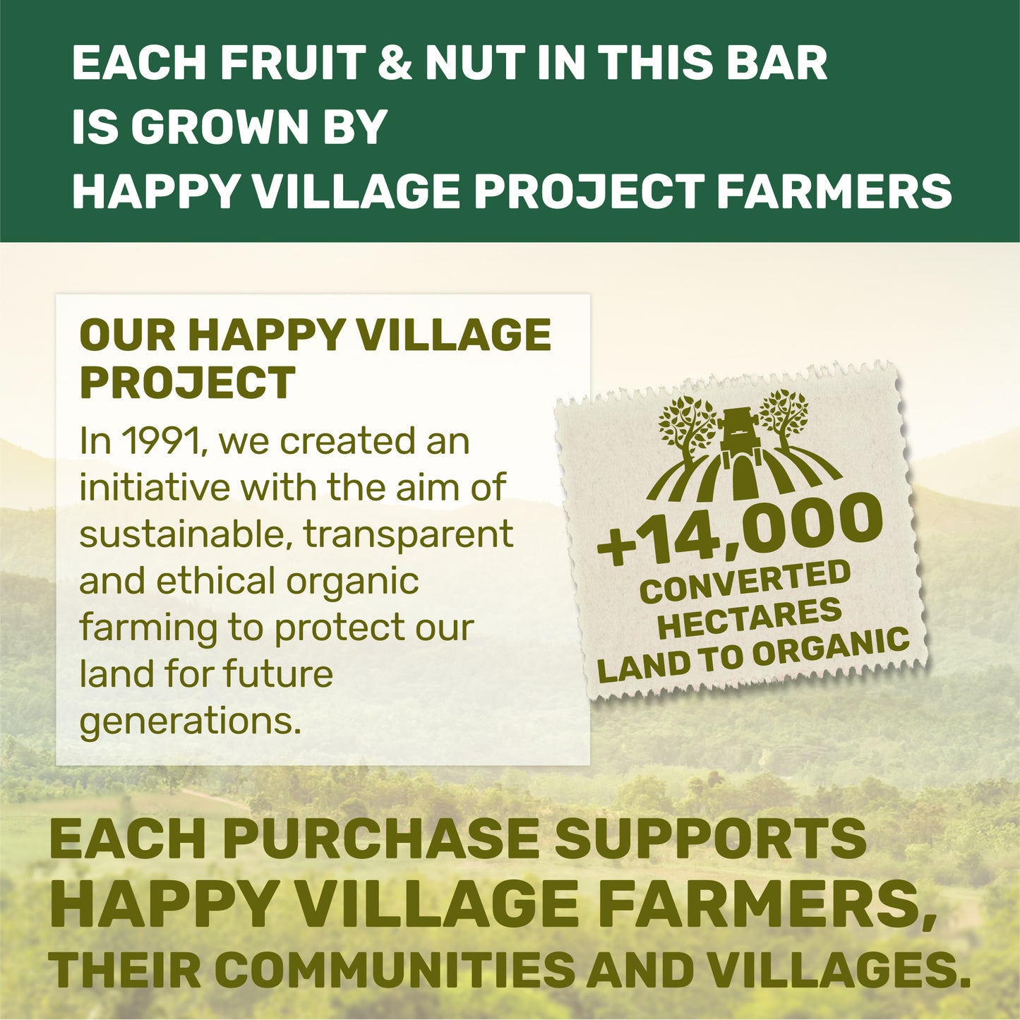 Happy Village Organic Fig & Nut Bars, VARIETY (24 Pack, 1.4 OZ each