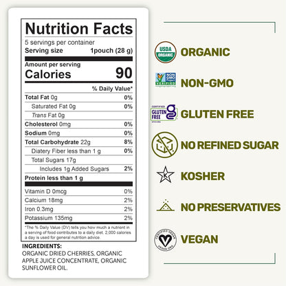 Happy Village Organic Soft Dried Cherries On the Go 3 Bags
