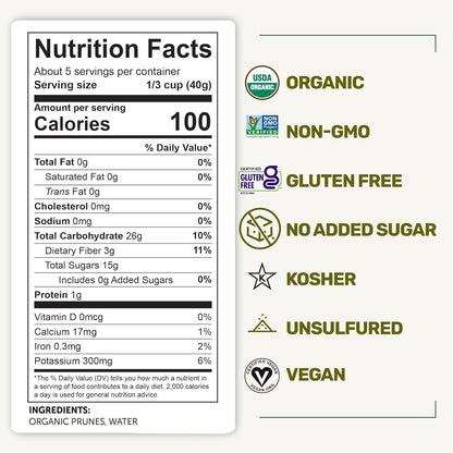 Happy Village Organic Soft Dried Plums 21 OZ
