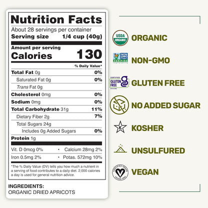 Happy Village Organic Turkish Dried Apricots 40 OZ