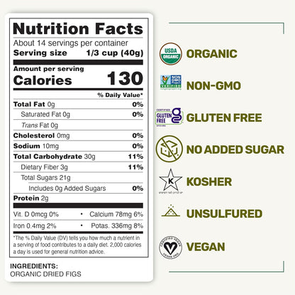 Happy Village Organic Sun-Dried Turkish Figs 20 OZ