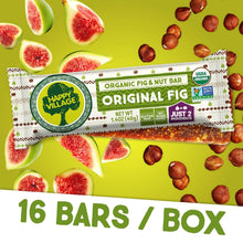 Happy Village Organic Fig & Nut Bar, ORIGINAL FIG  (16 bars, 1.4 OZ each)
