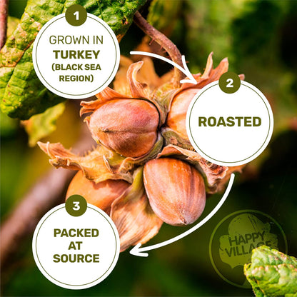 Happy Village Organic Roasted Hazelnuts 16 OZ