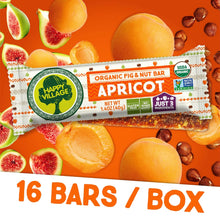 Happy Village Organic Fig & Nut Bar, APRICOT  (16 bars,1.4 OZ each)
