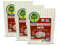 Happy Village Organic Fig & Nut Bites with Coconut Flakes – Vegan, Gluten Free Fruit & Nut Snack (3-Pack (4.2 OZ Each), Date)