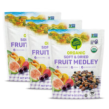 (3 Packs of 6 OZ) - Kosher, Non-GMO, No Refined Sugar, Vegan, Unsulfured Dried Fruit Medley, organic fig,organic apricot, dried  fruit, dried medley, dried apricot