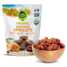 Our naturally dark, organic sun-dried apricots are grown and harvested in the fertile valleys around the city of Malatya in Eastern Anatolia. With the most ideal growing conditions, Happy Village organic apricots are soft, deliciously sweet and juicy, with no artificial colors or sulfur.
Organic Sun-Dried Apricots with No Added Sugar: Made from whole, USDA certified organic apricots that are sun-dried without sulfur or additives, these fruits offer a naturally dark color and fiber-rich nutrition.