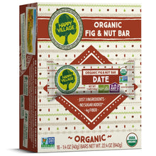 Only 3 Ingredients, Gluten Free, No Added Sugar, Kosher, Non-GMO, Vegan, Good Source of Fiber | Organic Healthy Snack Bars, happy village fig and nut bars date, happy village fruit bars, fruit bars