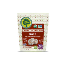 Organic Fig & Nut Bites Date by Happy Village, healthy gluten free snack made with figs, dates, hazelnuts and coconut